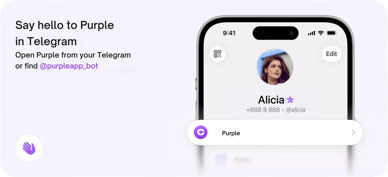 Say hello to Purple in Telegram