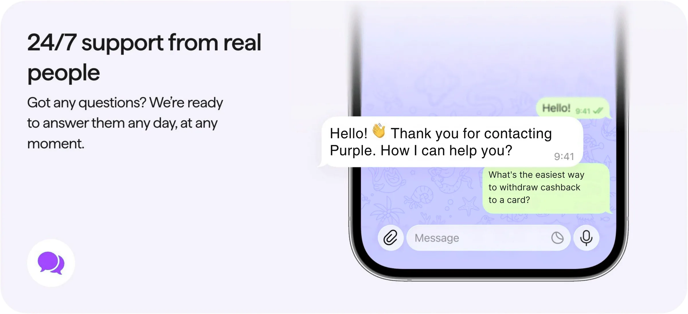 24/7 support from real people